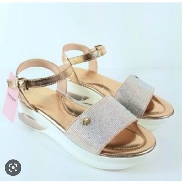 Nwt juicy couture impress pearl rhinestone sandals sz 10 - Picture 1 of 11